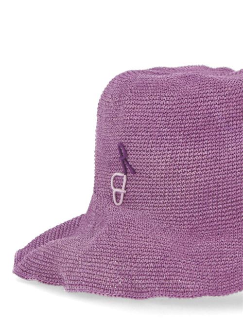 Cappello in rafia viola Ruslan Baginskiy | BCTSTRKNTYSTRPURPLE